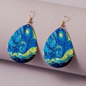 Van Gogh "Starry Night" Inspired Earrings